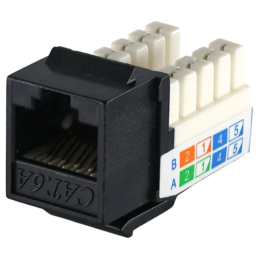 Модуль keystone rj45 utp, кат. 5e, 6, 6a, 110, slim, w - 16.6 мм