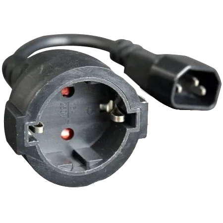Кабель перехідник c14 - schuko 15 см 3*0.75 мм