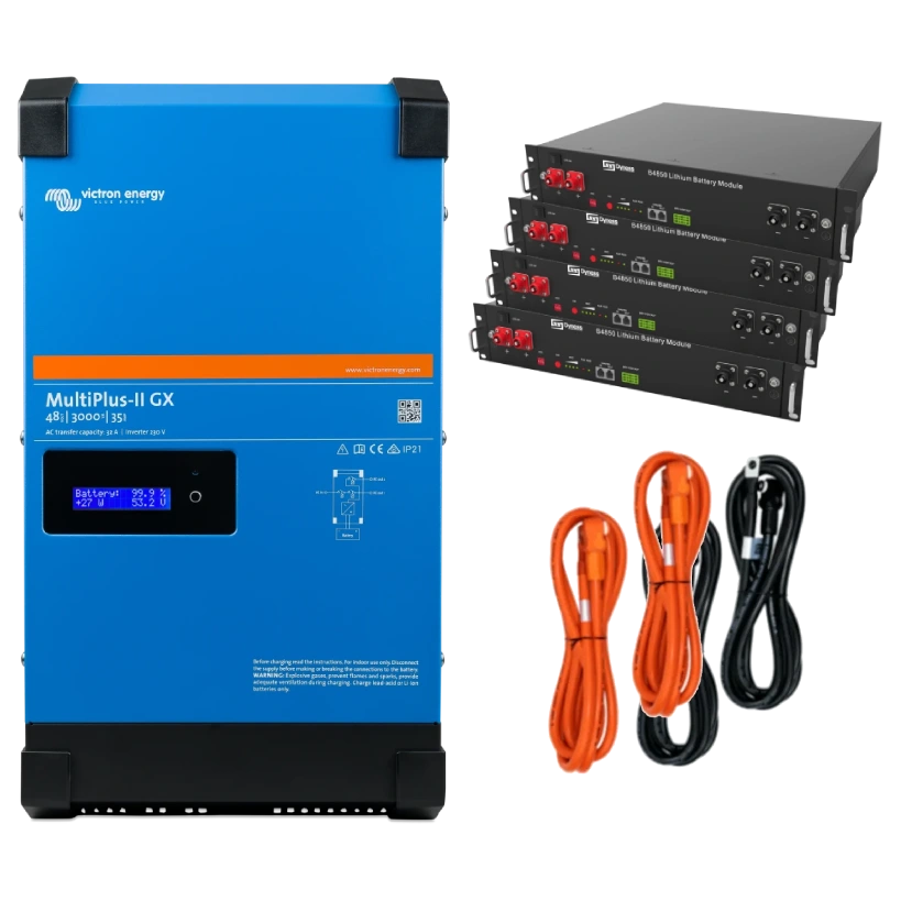 Система автономного питания victron energy victron energy multiplus-ii + dyness 1 фаза 2.4кВт, 9,6кВт•год