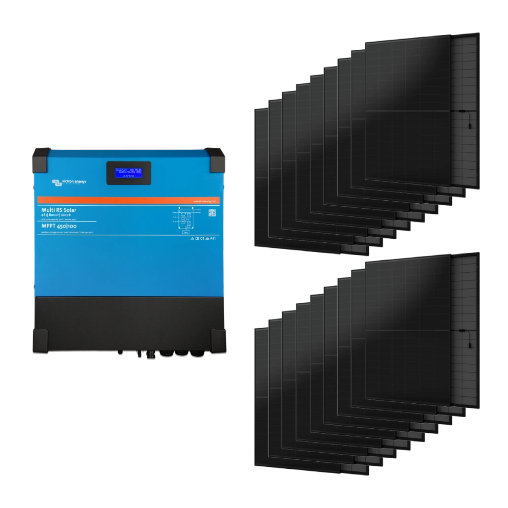 Система автономного питания однофазная victron energy victron energy multi rs solar 48/6000/100-450/80 + aiko a445-mah54mb 5.3 кВт