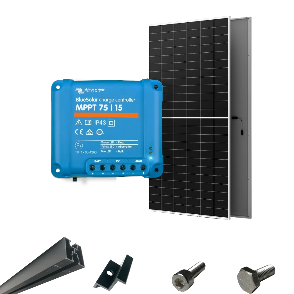 Система автономного живлення однофазна victron energy victron energy bluesolar mppt 75/15 + aiko g645-mch72dw