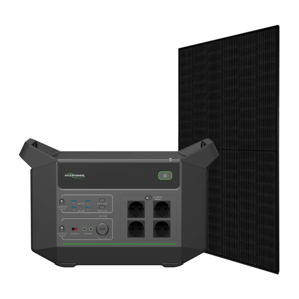 Система автономного питания однофазная hyxipower hyxipower hyx-ea2000 + canadian solar cs6r-395ms full black