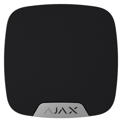 Бездротова сирена з клемою для додаткового світлодіода ajax ajax homesiren s (8pd) black