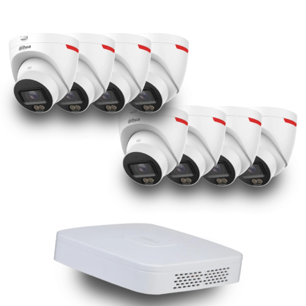 Dahua wizcolor kit - buy and try! dahua (8х dh-ipc-hdw2449t-s-pro +1 х nvr2108-i2)