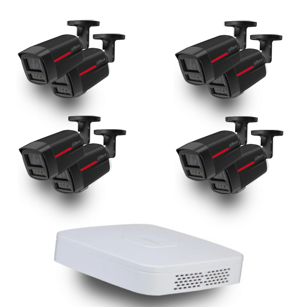 Dahua wizcolor kit - buy and try! dahua (8х dh-ipc-hfw2449tl-s-pro-be +1 х nvr2108-i2)