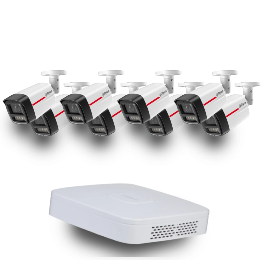 Dahua wizcolor kit - buy and try! dahua (8х dh-ipc-hfw2449tl-s-pro 2.8мм +1 х nvr2108-i2)