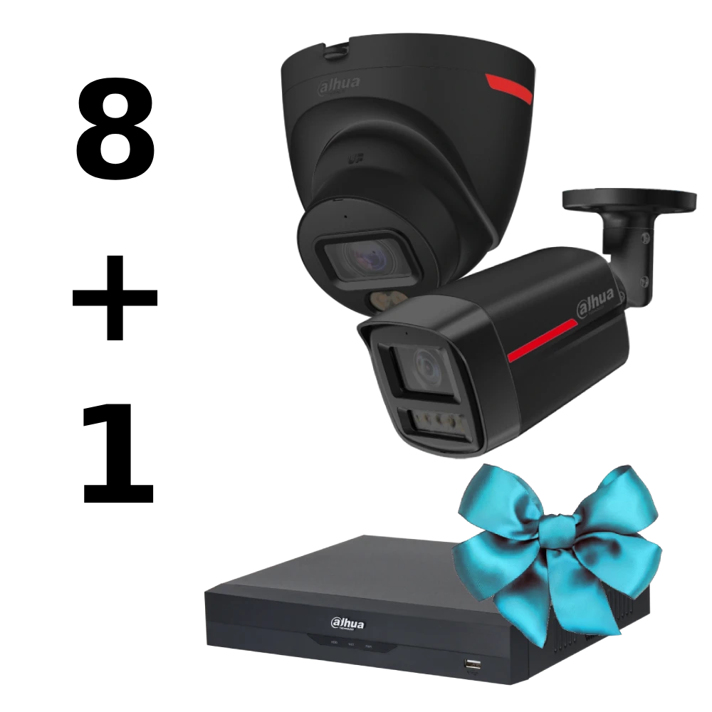 Комплект dahua dahua wizcolor kit 8+1（black）