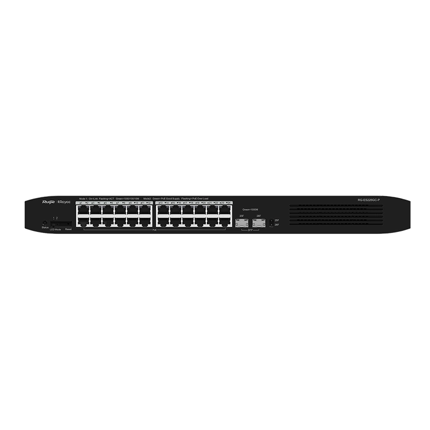 26-портовый гигабитный интеллектуальный poe коммутатор ruijie ruijie rg-es226gc-p