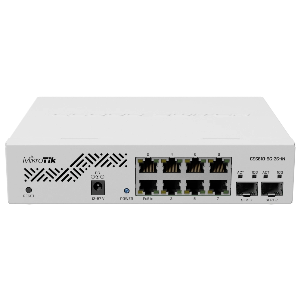 8-портовый гигабитный управляемый коммутатор mikrotik mikrotik css610-8g-2s+in