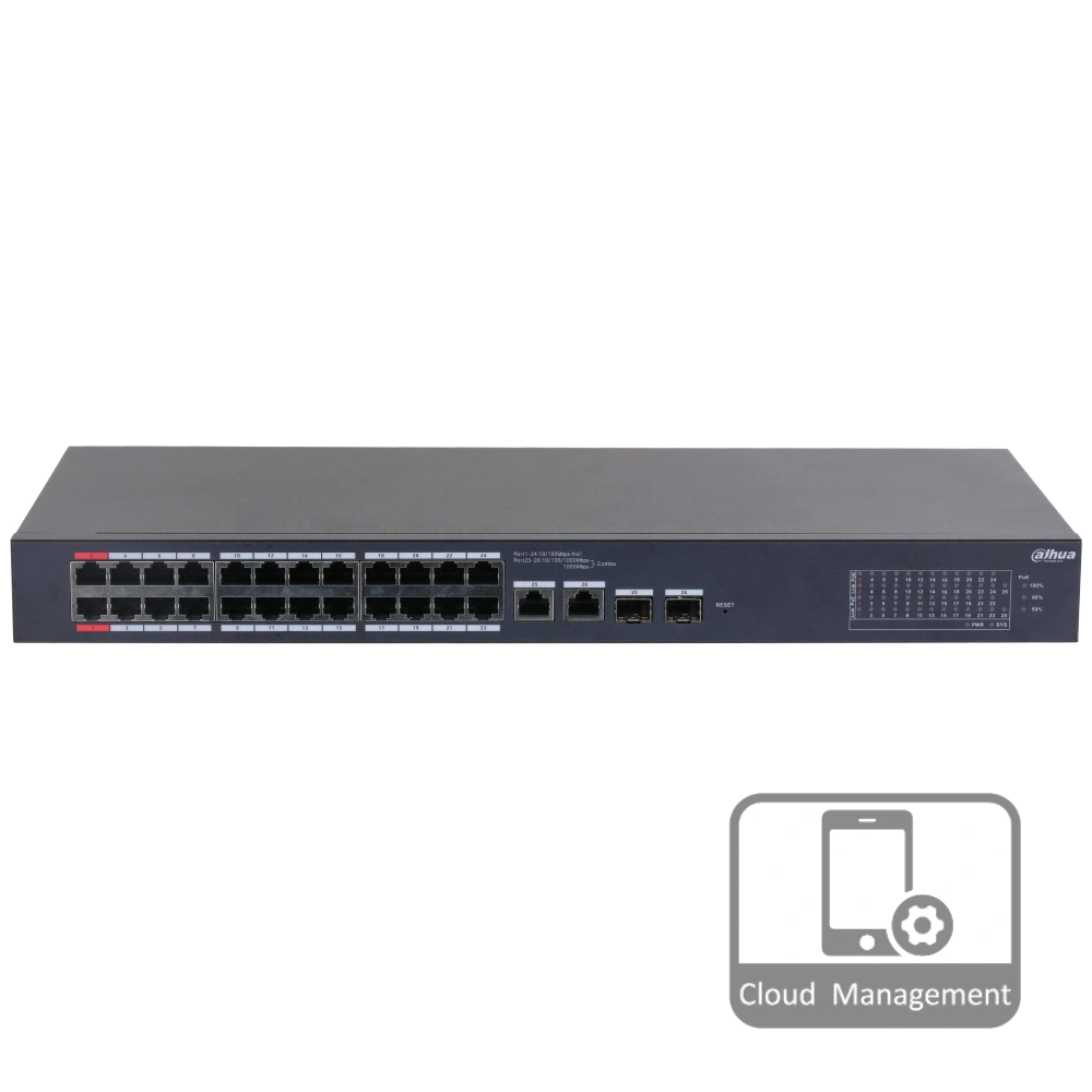24-портовый управляемый с poe dahua dh-cs4226-24et-240