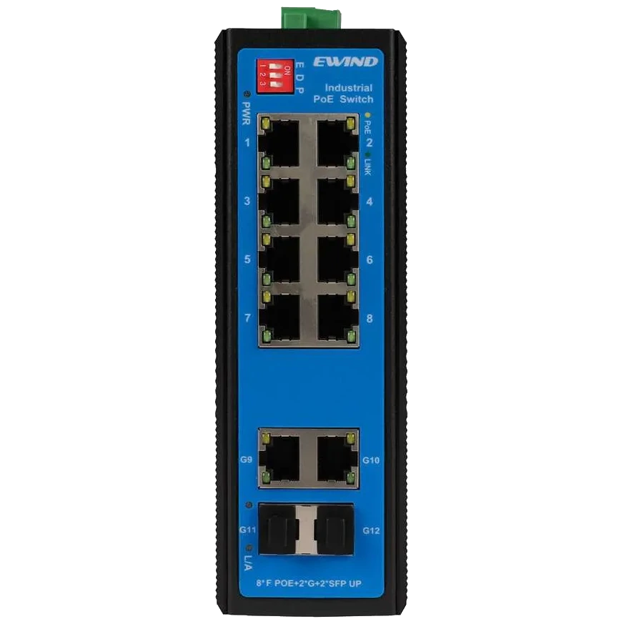 8-портовый промышленный 10/100m poe ewind ewind ew-pis1712-8fe