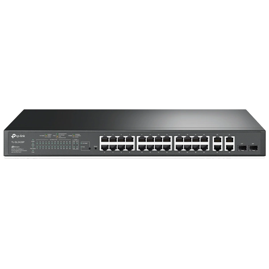 Коммутатор 24 порта управляемый tp-link tp-link tl-sl2428p poe+