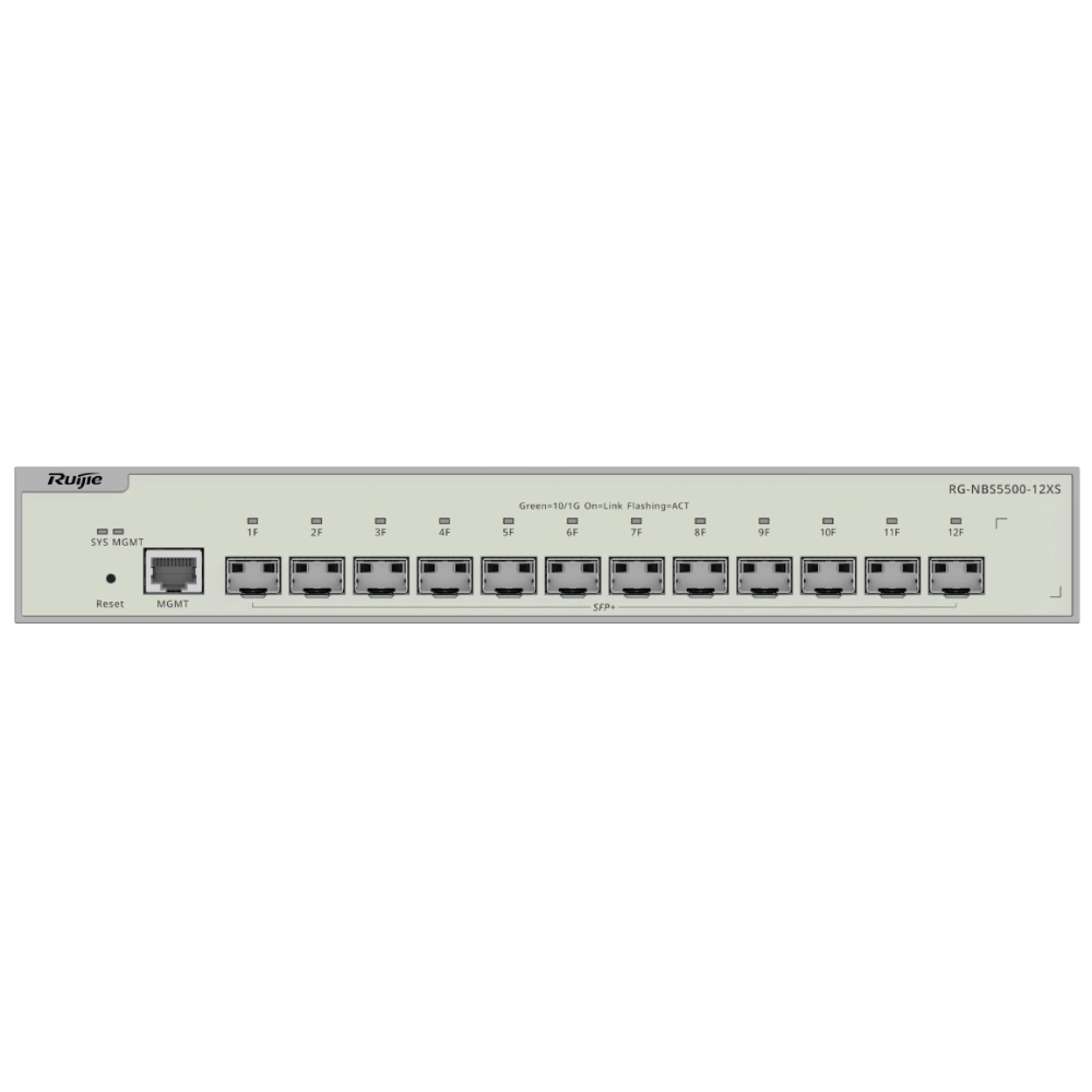 Коммутатор 12-портовый 10g sfp+ управляемый l3 ruijie ruijie reyee rg-nbs5500-12xs