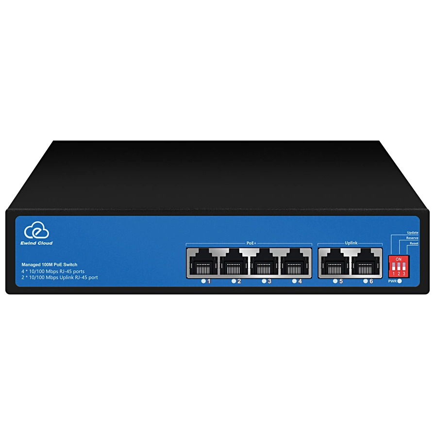 Коммутатор 4 порта неуправляемый ewind ewind ew-es2006cf-ap poe