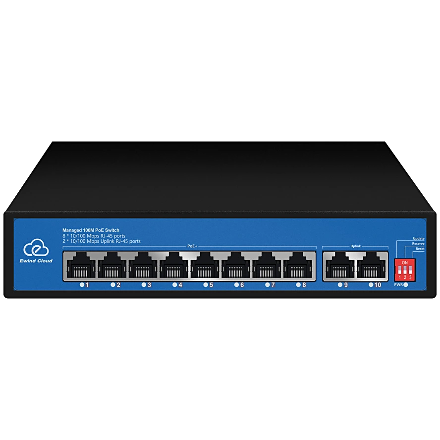 Коммутатор 8 портов неуправляемый ewind ewind ew-es2010cf-ap poe