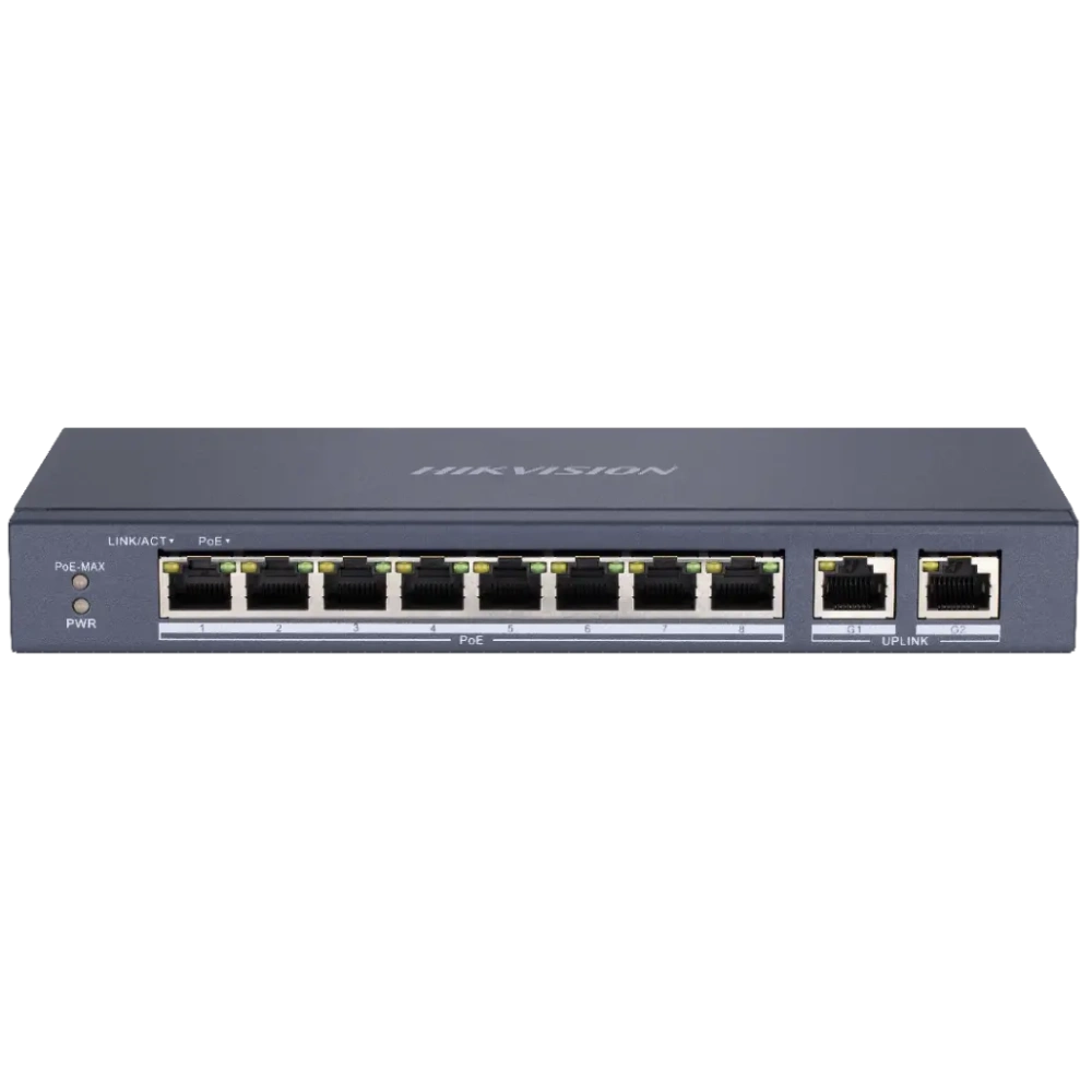Коммутатор 8 портов неуправляемый hikvision hikvision ds-3e0310p-e/m(b) poe