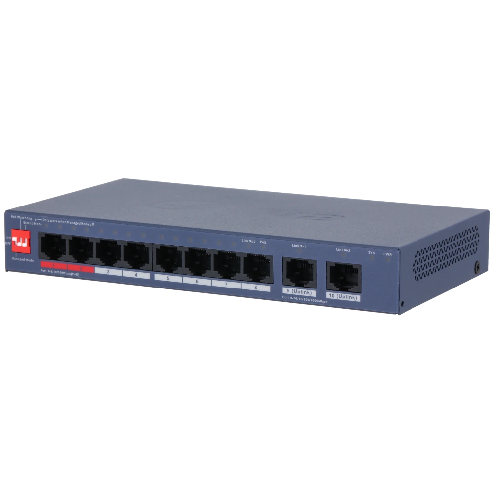 Коммутатор 8 портов управляемый dahua dahua dh-cs4010-8et2gt-110