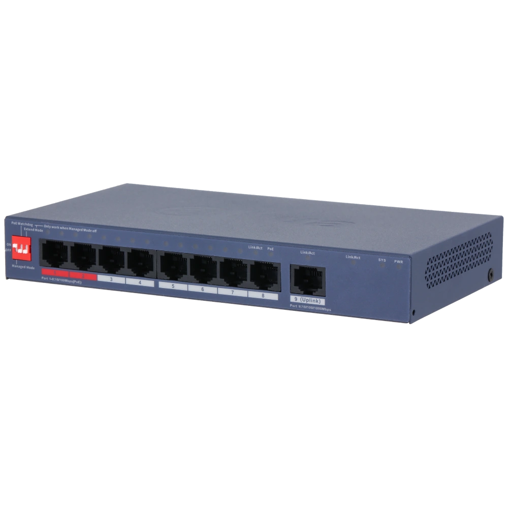 Коммутатор 8 портов управляемый dahua dahua dh-cs4009-8et1gt-110