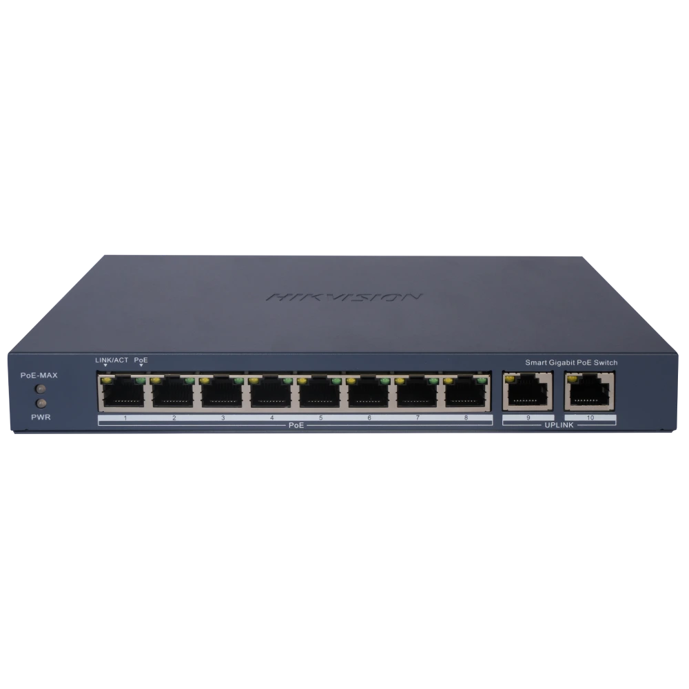Коммутатор 8 портов управляемый hikvision hikvision ds-3e1510p-eiv2 poe