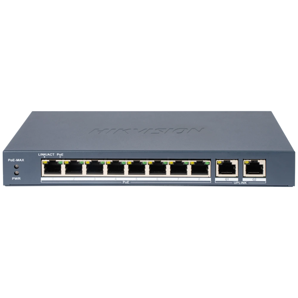 Коммутатор 10 портов управляемый hikvision hikvision ds-3e1310p-ei(b) poe