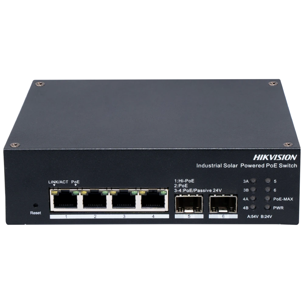 Коммутатор 4 порта управляемый hikvision hikvision ds-3t1506hp-ei-ups poe