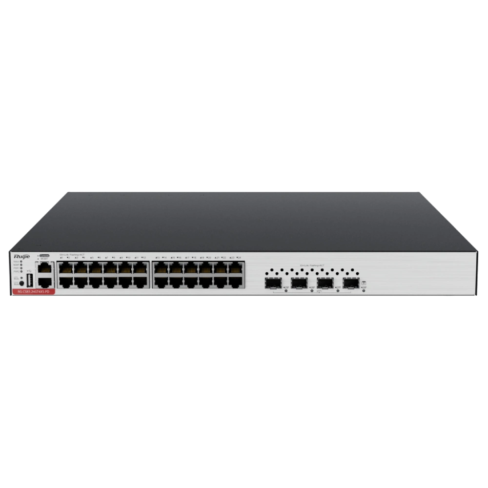 Коммутатор 24 порта управляемый ruijie ruijie reyee rg-cs83-24gt4xs-pd l3 poe