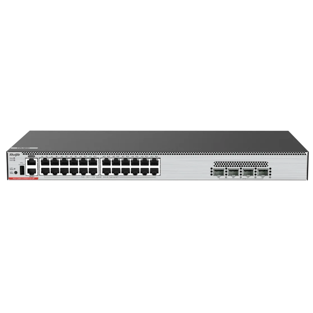 Коммутатор 28 портов управляемый ruijie ruijie rg-cs86-24mg4vs-up l3 poe