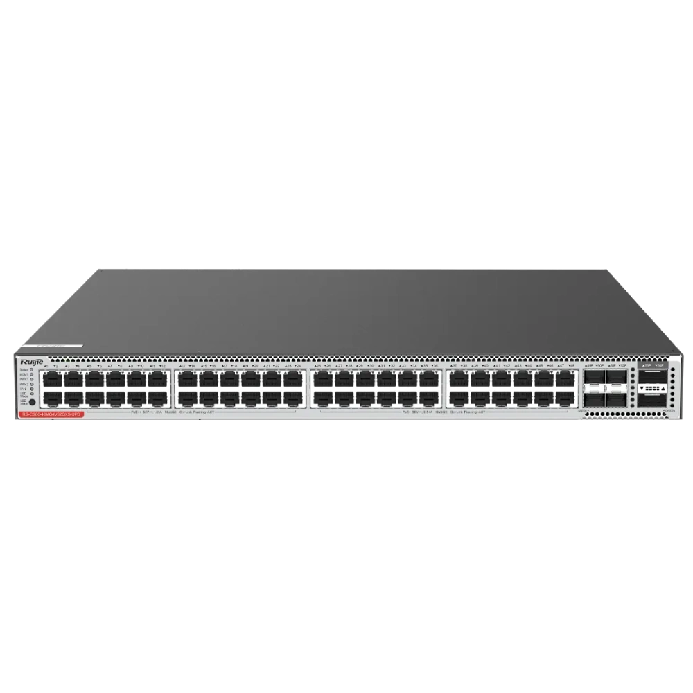 Коммутатор 24 порта управляемый ruijie ruijie rg-cs86-48mg4vs2qxs-upd poe full 1ge/2.5ge/5ge