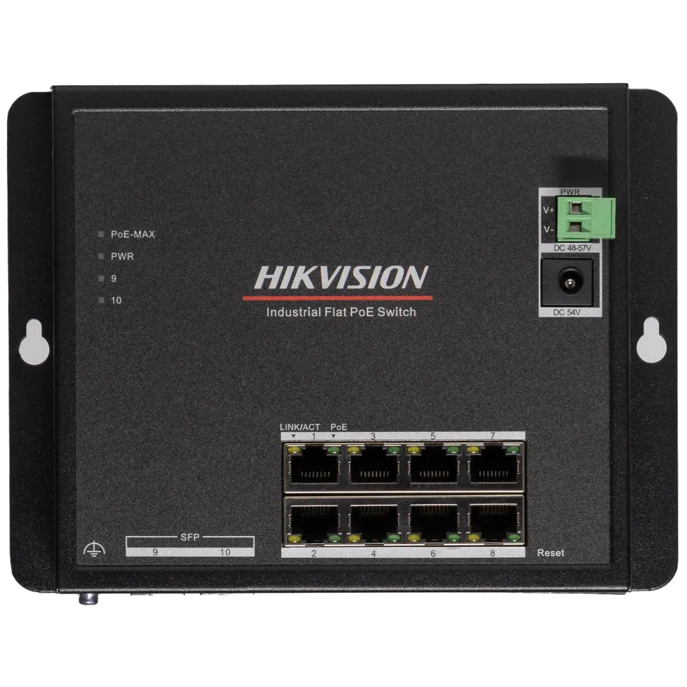 Коммутатор 8 портов управляемый hikvision hikvision ds-3t1510p-si-flt/no power unit (без блока питания)