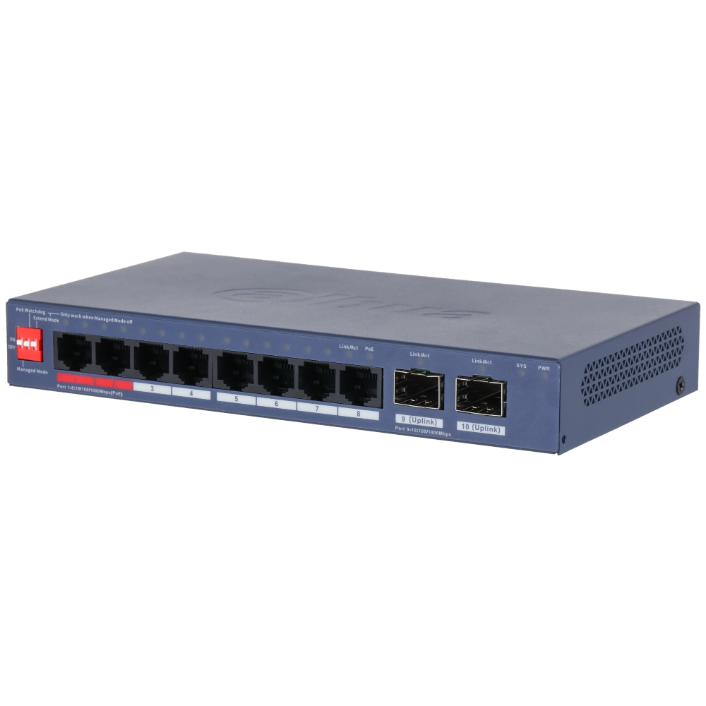 Коммутатор 8 портов управляемый dahua dahua dh-cs4210-8gt-110