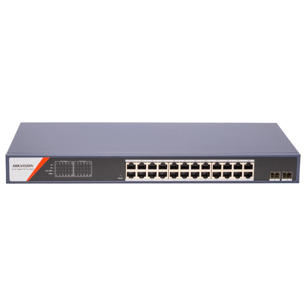 Комутатор 24 порти керований hikvision hikvision ds-3e1526p-si-24p2f