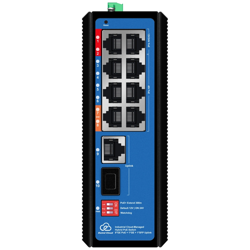 Коммутатор 10 портов управляемый ewind ewind ew-epis3910sh-8ge ai poe