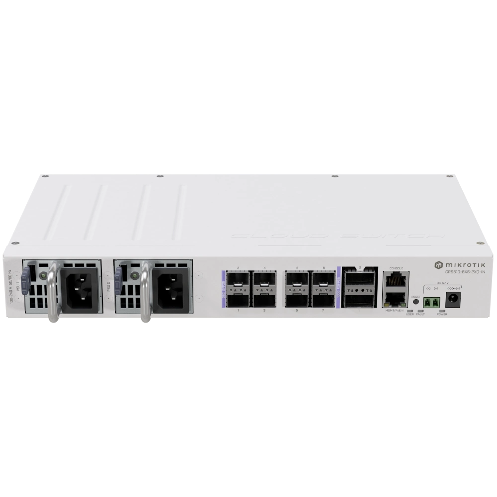 Комутатор 10 портів керований mikrotik mikrotik crs510-8xs-2xq-in