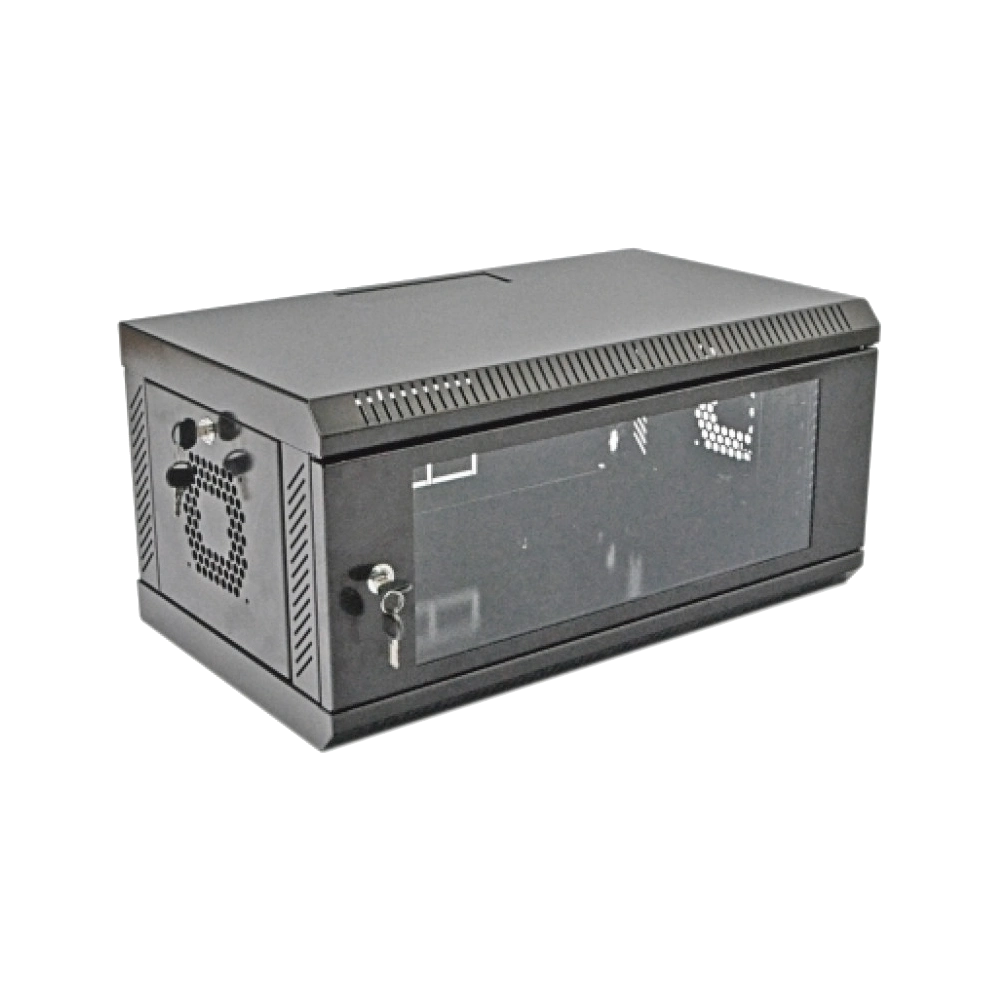 4U, 530х400х300 мм, акриловое стекло, черный(5404B) Шкаф