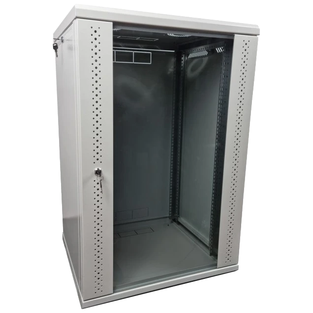 Шкаф eserver 15u 600х500х773 стекло, серая
