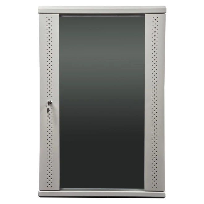 Шкаф eserver 21u 600х600х1036 стекло, серая