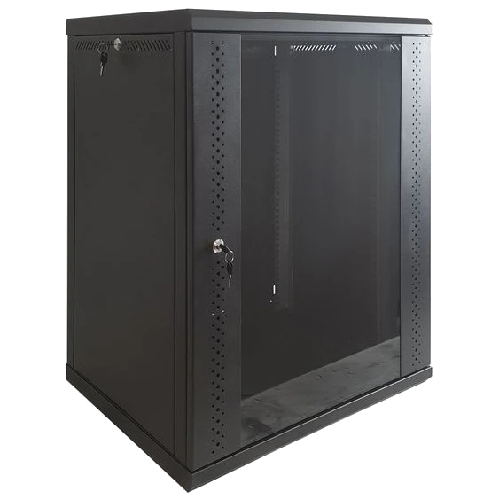 Шкаф eserver 12u 600х600х637 стекло, черная