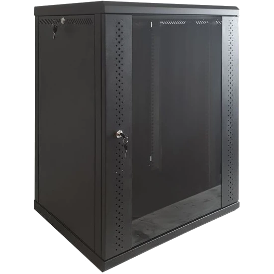 Шкаф eserver 12u 600х350х637 стекло, черная