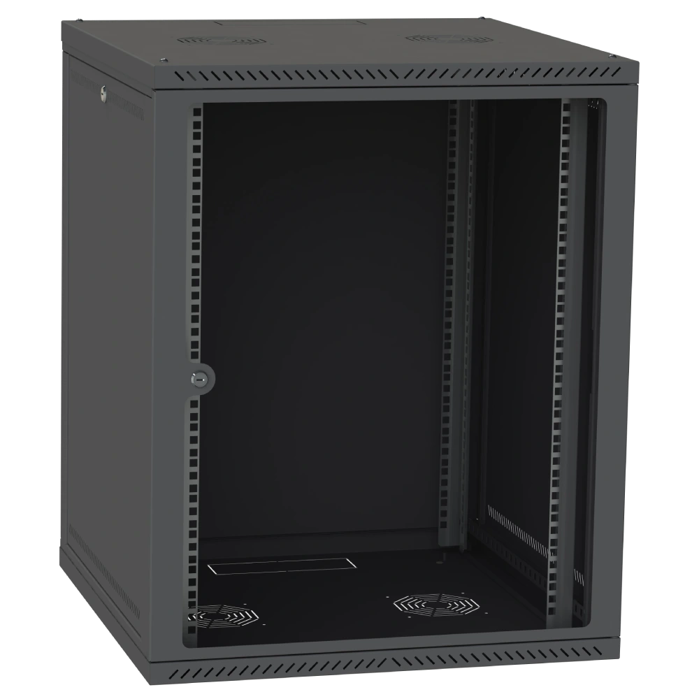 Шкаф серверный ipcom СН-18u 600х450 стекло ral9005