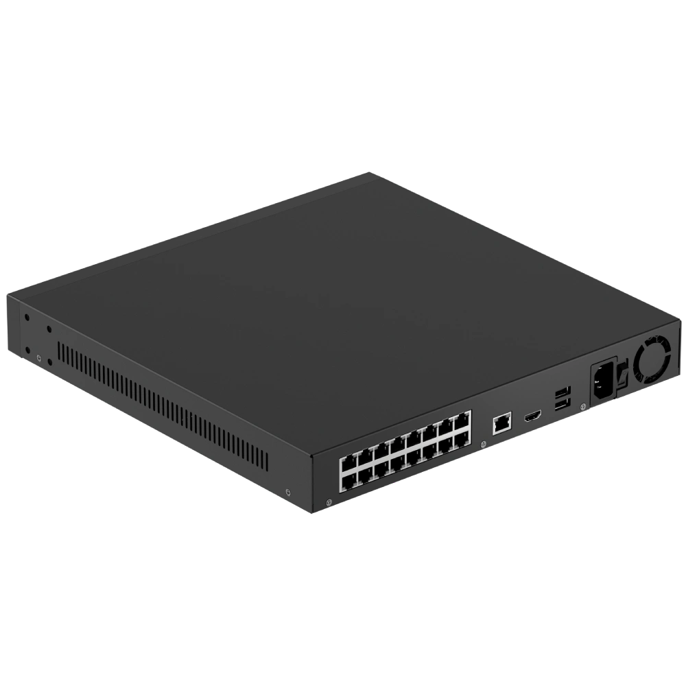Відеореєстратор ajax ajax nvr h2d16pac (16ch) black hdmi 4k 16Тб poe