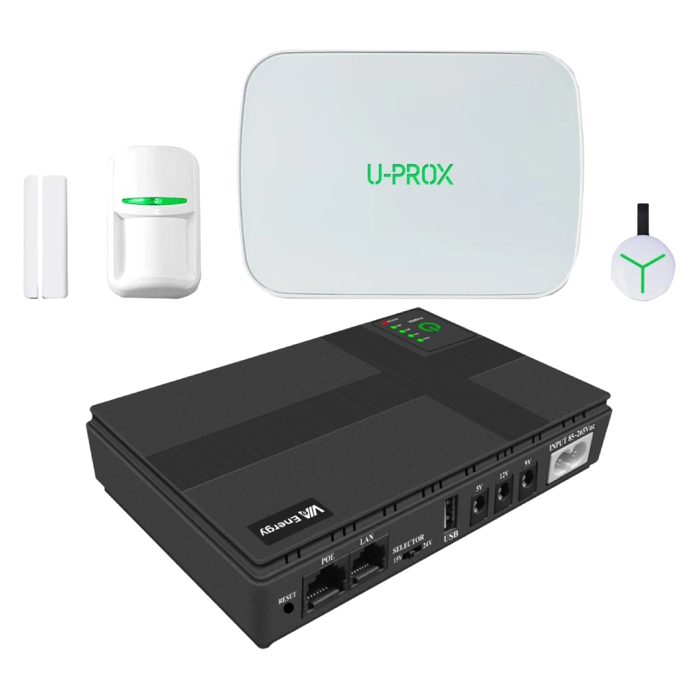 Комплект охорони u-prox u-prox mpx g white + mini ups у подарунок
