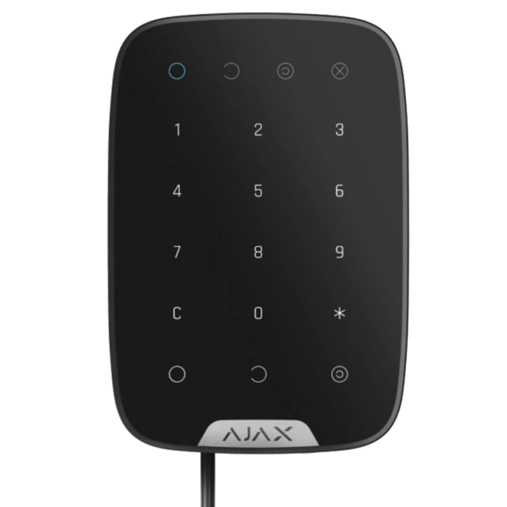 Дротова сенсорна клавіатура ajax ajax keypad fibra black