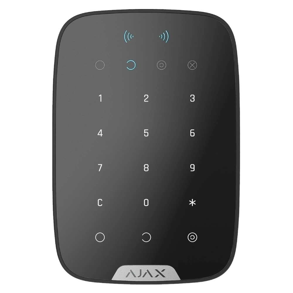 Беспроводная клавиатура с поддержкой защищенных карт и брелок ajax ajax keypad s plus (8pd) black