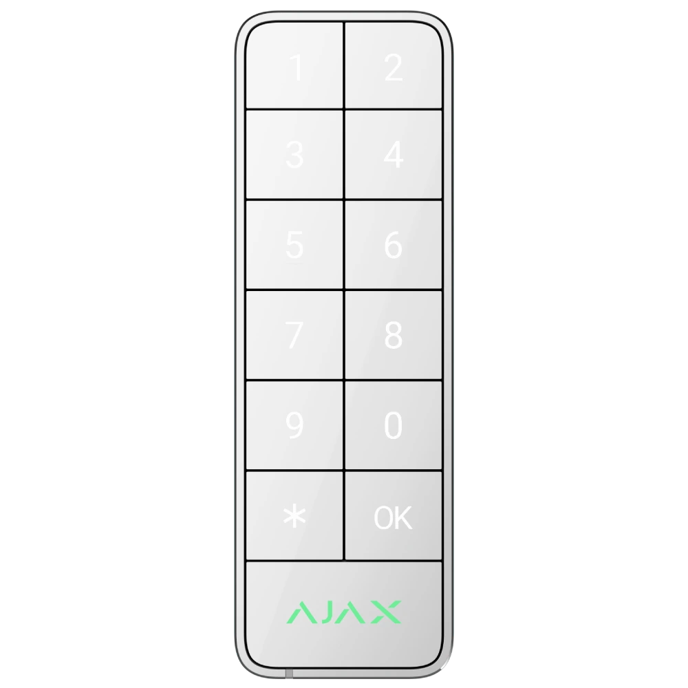 Дротова клавіатура ajax ajax superior keypad outdoor fibra white