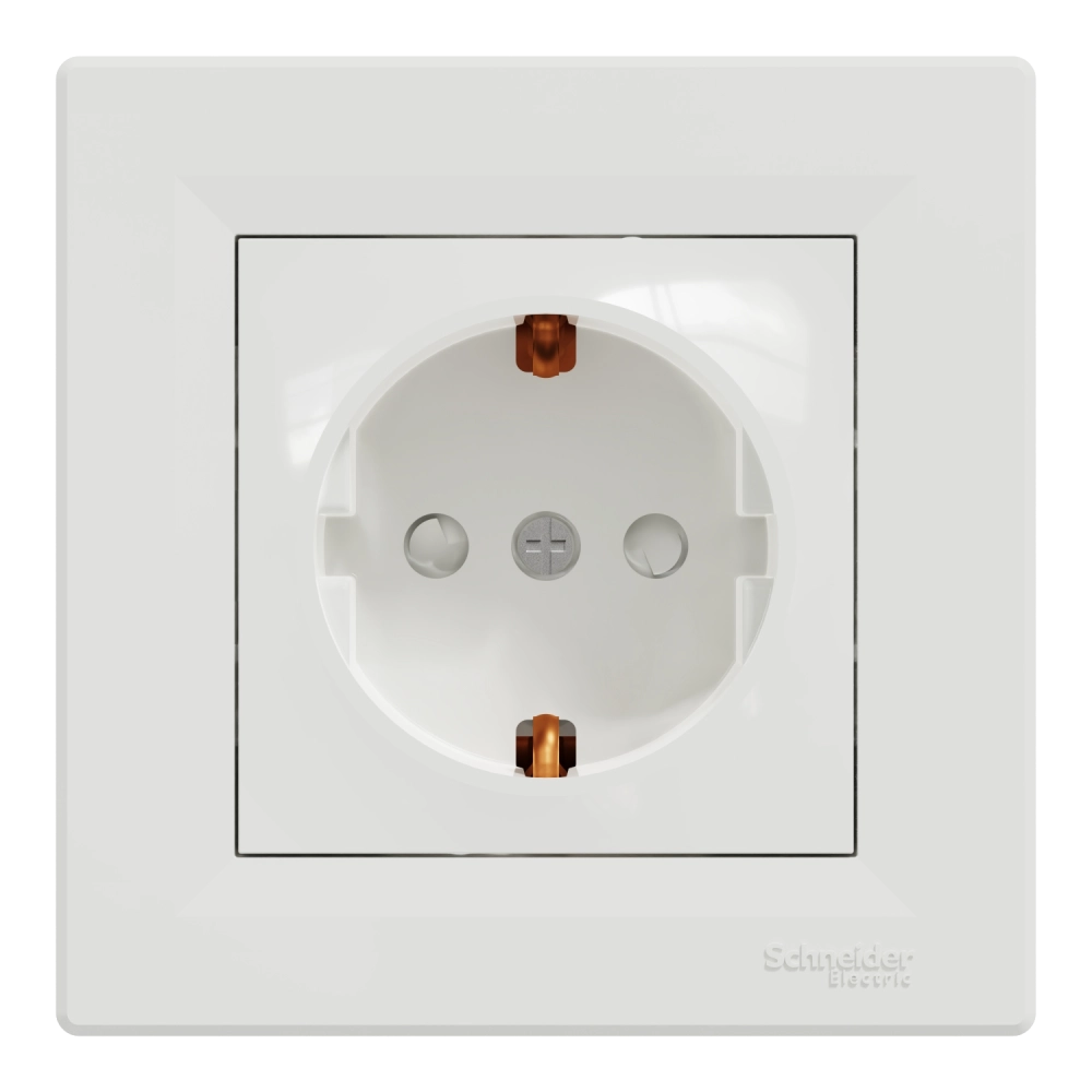 Розетка одинарна із заземленням і шторкою schneider electric schneider electric asfora eph2900221