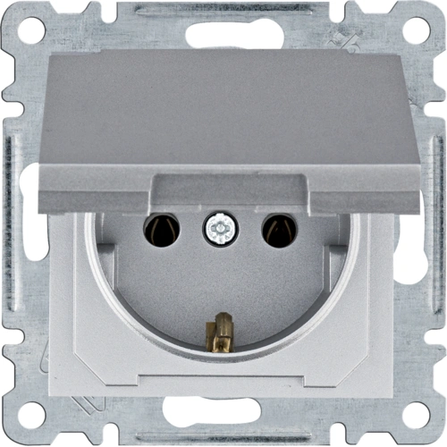 Розетка із з/к з кришкою hager hager lumina wl1152 16А/230В