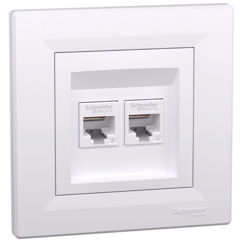 Розетка компьютерная одинарная schneider electric schneider electric asfora eph4800121 rj45 кат.6е utp