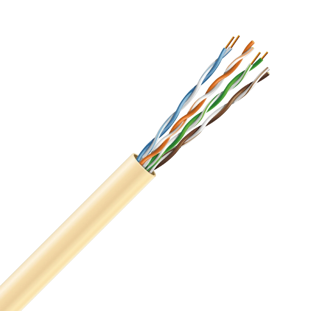 мідь безгалогенна lszh 4х2х24 awg (70328) бухта 305м. Жовтий ЗЗКМ ЗЗКМ Кабель utp cat. 5e u/utp lszh