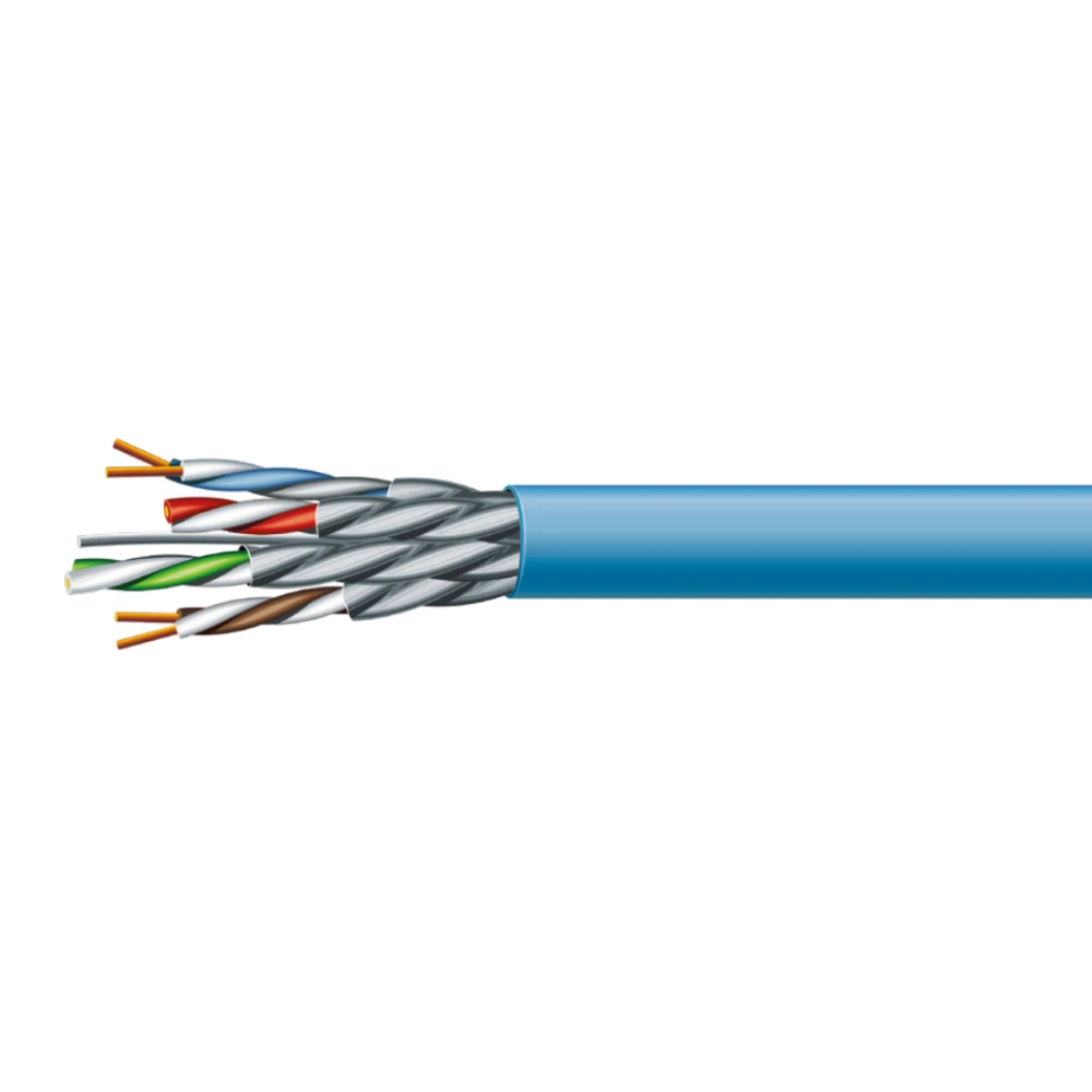 Кабель витая пара ЗЗЦМ ЗЗЦМ cat. 6 a u/ftp lszh 4х2х23 awg (к) бухта 500м.