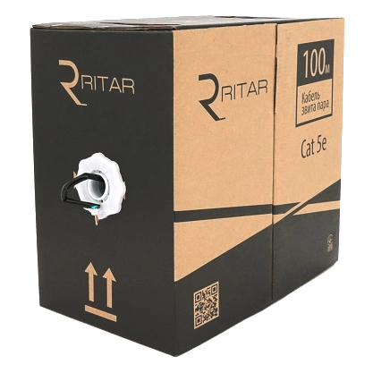 Кабель ritar ritar зовнішній КНПЕ ftp cca (4*2*0.51) 4p 24 awg ПЕ (100м)